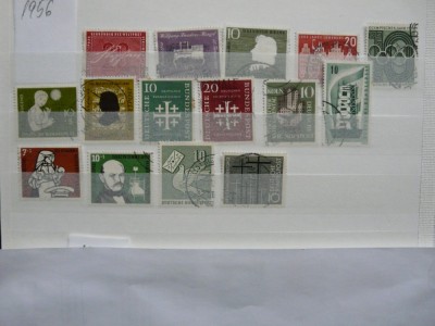GERMANIA 1956 AN PARTIAL COMPLET STAMPILAT foto