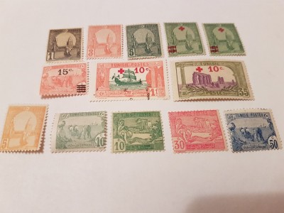 franta/colonii/tunisia 1906-22 vederi + supratipar foto