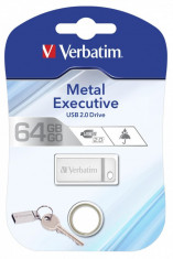 Verbatim Metal Executive USB 2.0 Drive Silver 64GB foto