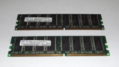 Memorie Ram 2 x 1 Gb DDR1 / 400 Mhz / PC-3200U / Samsung / Dual chanell / Testat foto
