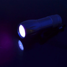 Lanterna UV profesionala 9 LED-uri 365 nm, de buzunar foto