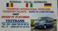 Transport persoane , pachete si masini pe platforma foto