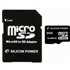 SILICON POWER MICROSD 8GB C10 WITH ADAPTER foto
