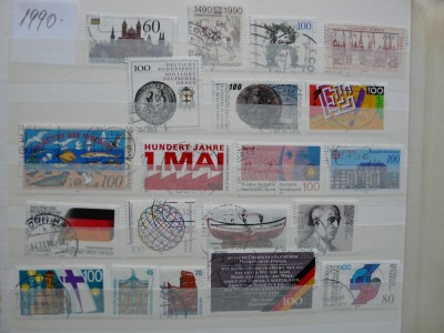 GERMANIA 1990 AN COMPLET PARTIAL , STAMPILAT foto