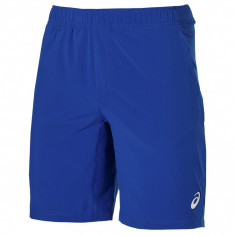 Pantaloni Scurti Tenis Barbati, Woven Short 9-inch, Albastru-Alb-L foto