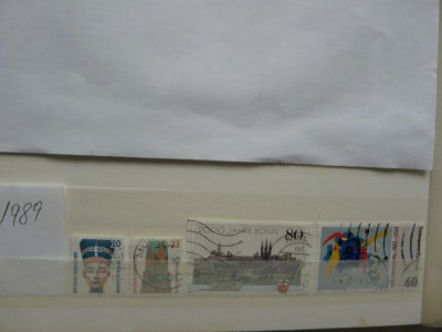 GERMANIA 1989 AN PARTIAL COMPLET STAMPILAT foto