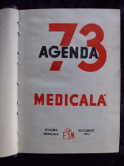 001 AGENDA MEDICALA 1973 foto