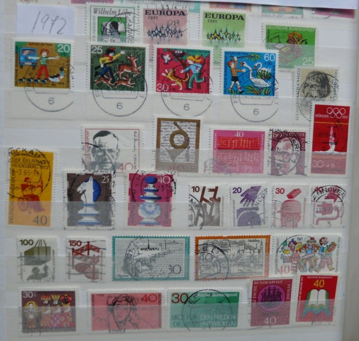 GERMANIA 1972 AN PARTIAL COMPLET STAMPILAT