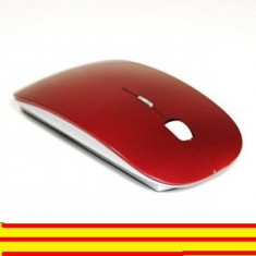 MOUSE WIRELESS Rosu Slim design Apple FARA FIR - ultra subtire - optic laser USB foto