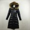 Geaca lunga Moncler,cu puf de gasca si gluga blana naturala