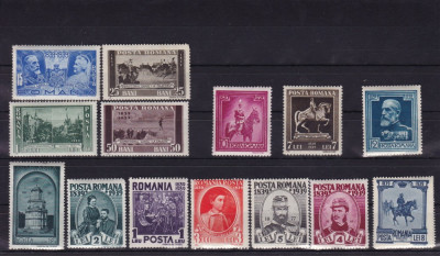 ROMANIA 1938 LP 128 CENTENARUL NASTERII REGELUI CAROL SERIE MNH foto