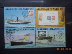 1989 Marshall Islands Mi 226 - 229 Nave, serie completa. foto