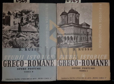 STUDII ISTORICE GRECO - ROMANE, 2volume - D . RUSSO foto