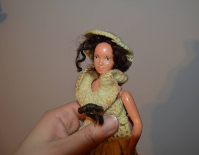 Papusa /papusica veche vintage deosebita, tip Barbie, 18cm, de colectie foto
