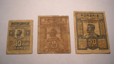 Set complet 10 bani 1917 , 25 bani 1917 si 50 bani 1917 foto