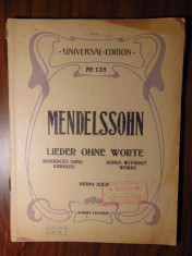 Lieder ohne worte (Songs without words) - Mendelssohn (partituri pian, 1920) foto