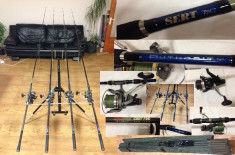 Set pescuit Crap, 4 lansete, 4 mulinete, RodPod Prowess, 4 Senzori, 4 Swingeri foto