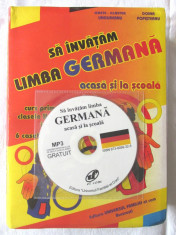 SA INVATAM LIMBA GERMANA ACASA SI LA SCOALA, Manual + Dictionar+ MP3+6 cas.audio foto