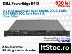 DELL PowerEdge R410, 2 x Intel QC Xeon E5620 2.4 GHz, 8 GB DDR3-Garantie 1 Ani foto