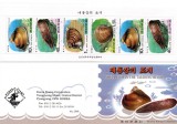 COREEA DE NORD 2002, Fauna - Scoici, carnet, serie neuzata, MNH, Nestampilat