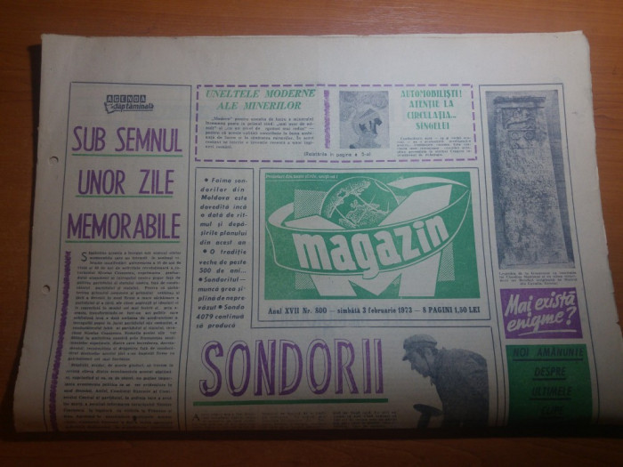 magazin 3 februarie 1973-articol tara zaradului,corina chiriac,adrian paunescu