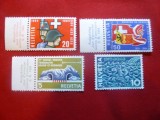 Serie Uzuale -diverse subiecte 1964 Elvetia , 4 valori, Nestampilat