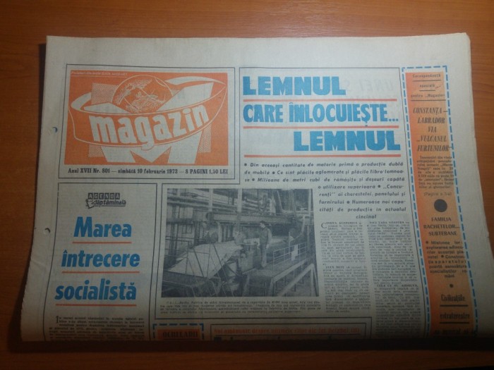 ziarul magazin 10 februarie 1973-art. fabrica de placi fibrolemnoase din bacau