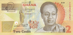 Bancnota Ghana 2 Cedis 2013 - P37Ab UNC foto