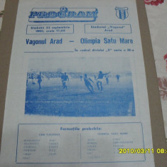 program Vagonul Arad - Olimpia S.M.