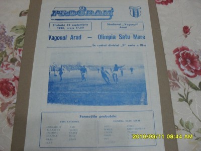 program Vagonul Arad - Olimpia S.M. foto