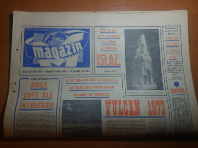 magazin 9 iunie 1973-interviu cu sebastian papaiani,art. localitatea calugareni foto