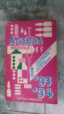 AGENDA MEDICALA 93 , 94 ,EDITURA MEDICALA . STARE FOARTE BUNA . foto