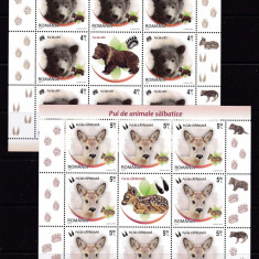 Romania 2012 fauna pui de animale salbatice set minicoli MNH w40