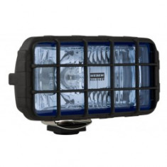 Proiector auto Wesem 12/24V bec H3 182x86x81mm geam albastru carcasa de plastic neagra, cu lumina de drum , 1 buc. foto