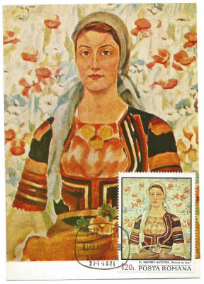 No(1)ilustrata maxima-VLADIMIR DIMITROV-MAYSTORA-Portret de femeie-prima zi foto