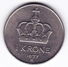 Norvegia 1 KRONE 1977 1 coroana foto