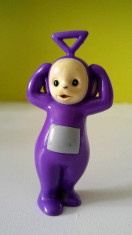 Jucarie cauciuc tare Tinky Winky Personaj Teletubbies mov, 8 cm, colectie foto