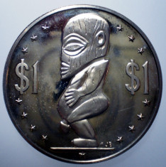 C.398 COOK ISLANDS TANGAROA 1 DOLLAR 1976 PROOF 18000ex. RARA foto