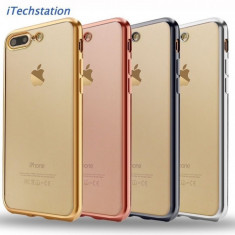 Husa iPhone 7 TPU Margine Rose Gold foto