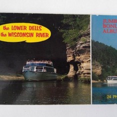 Album carti postale /vederi The Lower Dells of Wisconsin River, 12 buc, 28x14cm