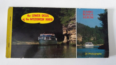 Album carti postale /vederi The Lower Dells of Wisconsin River, 12 buc, 28x14cm foto