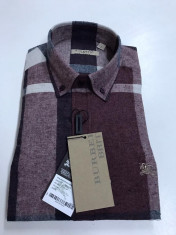 Camasa BURBERRY, groasa, grena foto