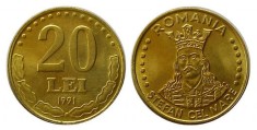 ROMANIA 20 LEI 1991 UNC DIN FISIC foto