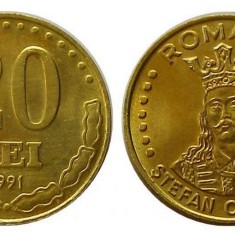 ROMANIA 20 LEI 1991 UNC DIN FISIC