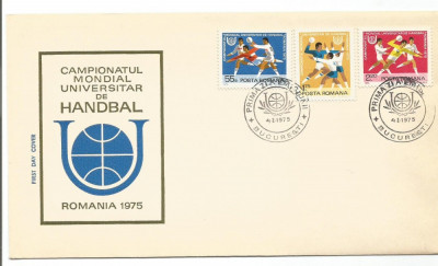 (No2) FDC ROMANIA -1975-Jocurile Universitare De Handbal foto