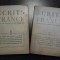 ECRITS de FRANCE Revue de Documentation Francaise - 2 volume, 1946