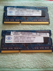 RAM DDR3 kit 4GB (2module x 2GB) NANYA 1RX8 PC3 10600 la 1300 Mhz memorii laptop foto