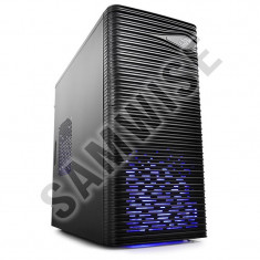 Carcasa DeepCool WAVE LED mATX Mini-Tower, 1x120mm Blue LED fan, USB 3.0, Black foto