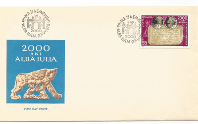 (No1) FDC ROMANIA -1975-L.P.882- 2000 DE ANI DE EXISTENTA A ORASULUI ALBA IULIA foto