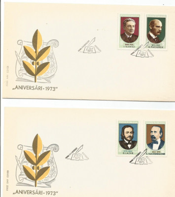 (No1) FDC ROMANIA -1973-L.P.824-Aniversari II foto